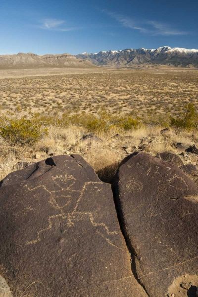 New Mexico, Three Rivers Petroglyph on rock